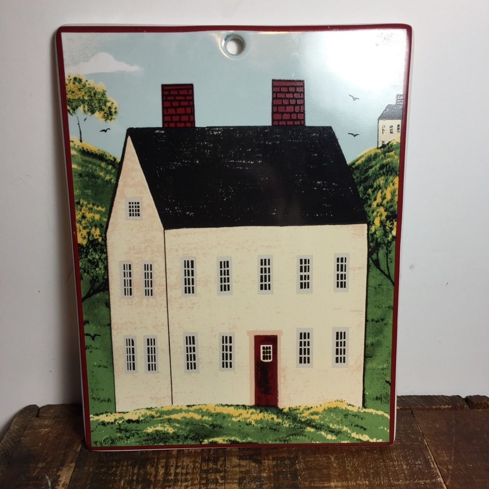 Sakura Warren Kimble vintage Tile Wall Plaque 1998 Country Life Trivet